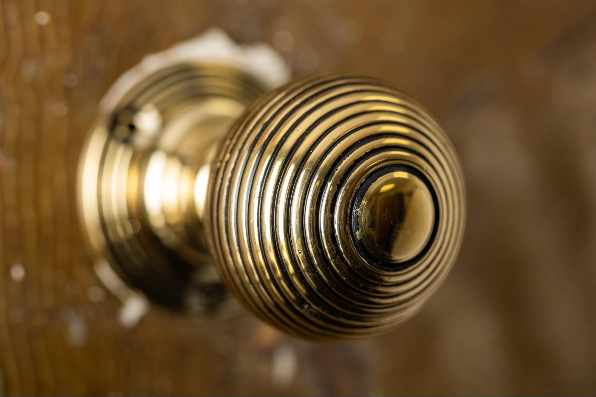 Brass Beehive door knob