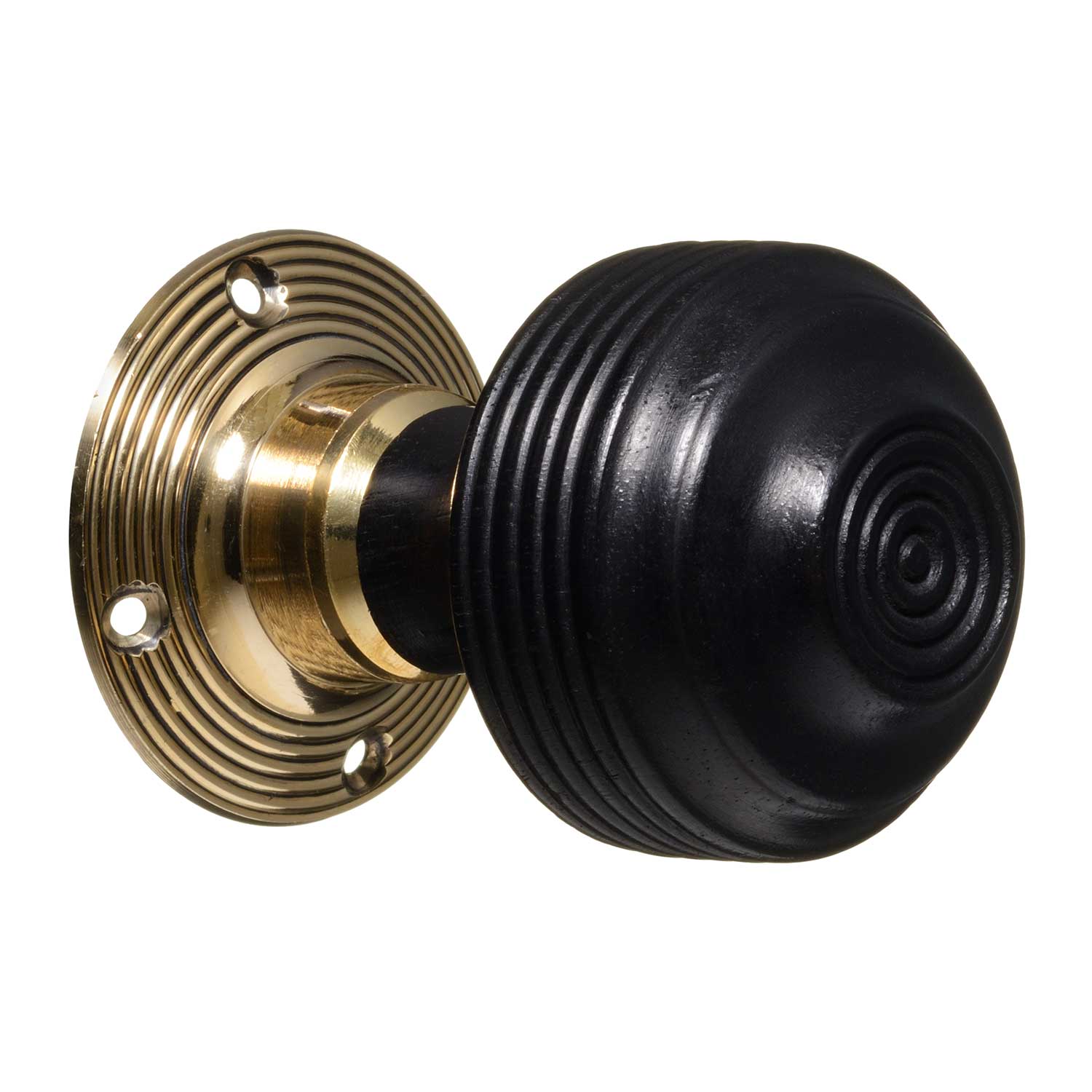 Pair of Solid Brass Oval Mortice Artisan Brass Door Knob 65mm With