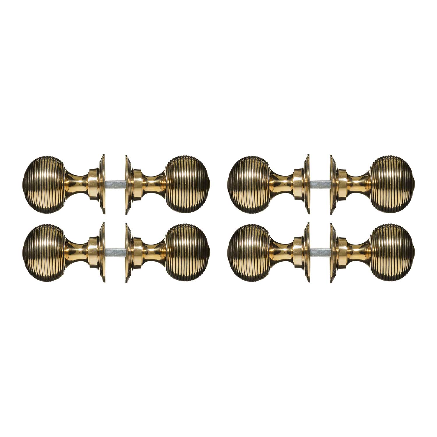 Victorian Door Knobs - Brass Beehive - Large (pair)